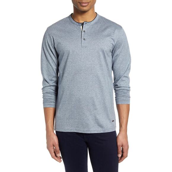 RODD & GUNN $100 Long Sleeve Henley in Steel Blue Men's Small - Picture 3 of 3